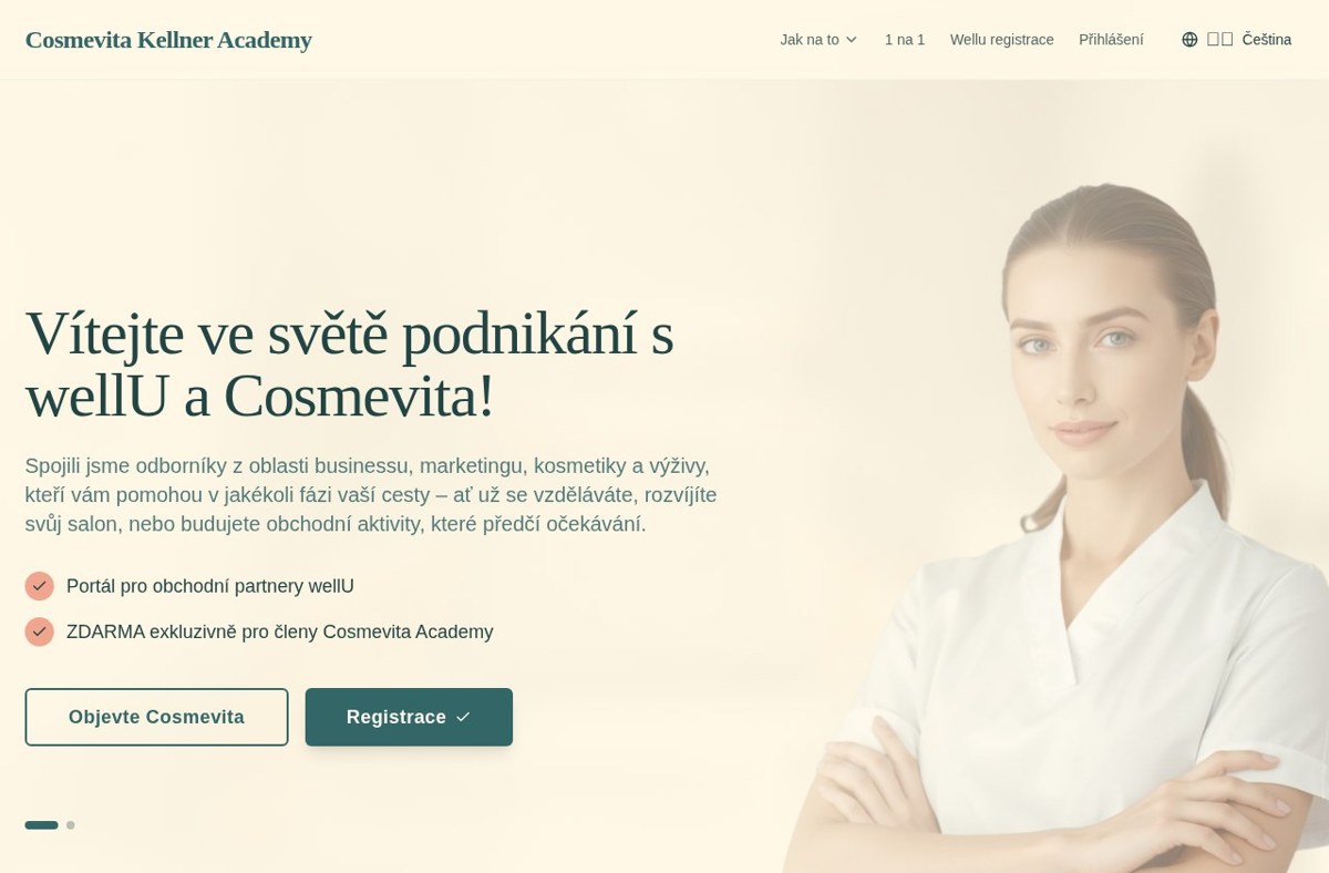 Cosmevita website designed by Reimoo