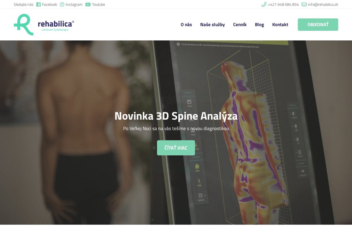 Rehabilica website designed by Reimoo