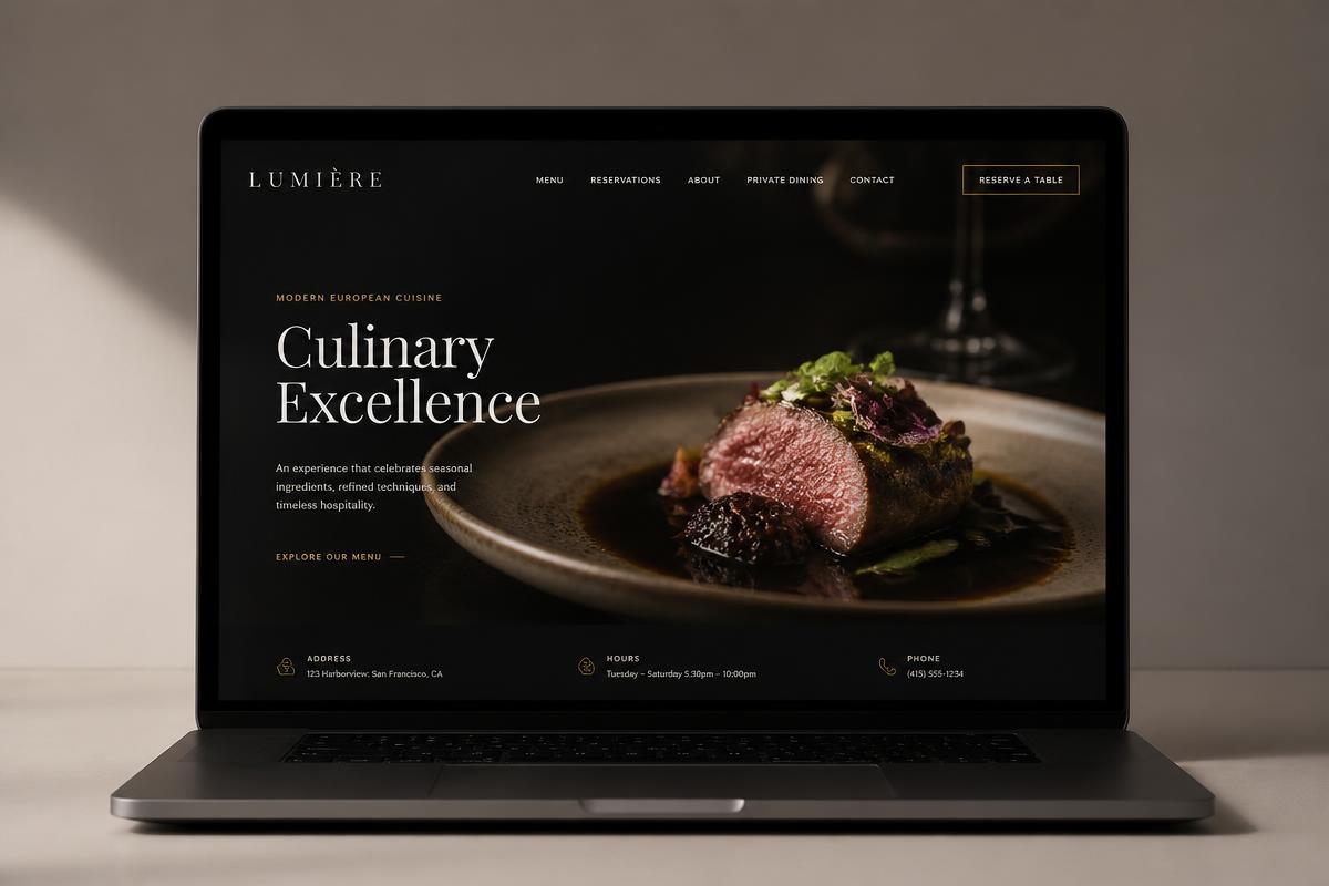Lumière website designed by Reimoo